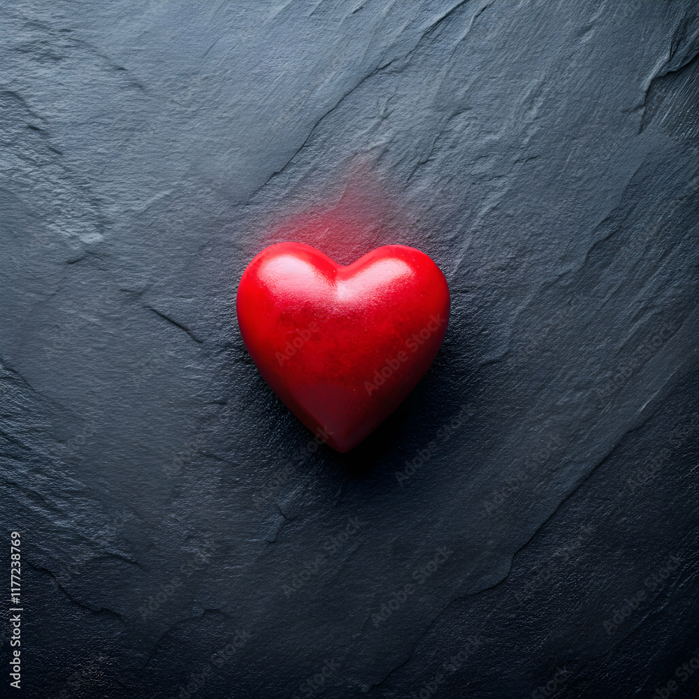 Obraz premium Happy valentine s day background with red hearts arranged on black background