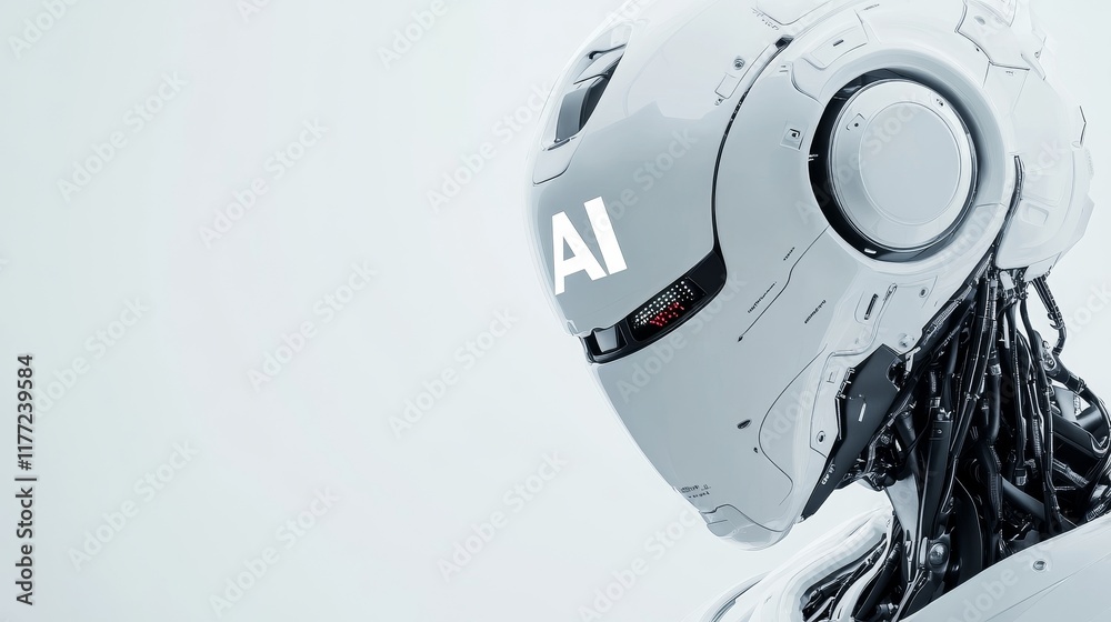 Futuristic AI Robot with Sleek White Design and Glowing Display 3 Futuristic AI Robot with Sleek White Design and Glowing Display 3