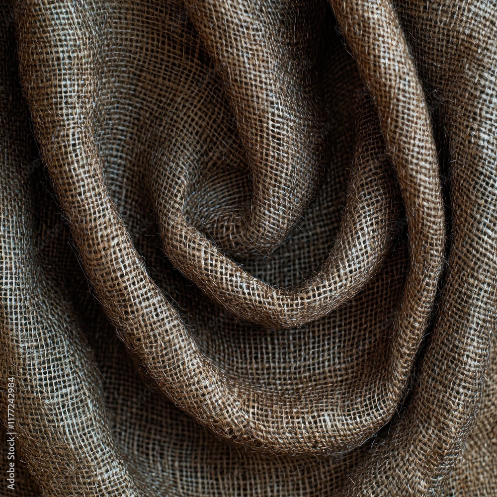 Folded brown burlap fabric texture background for rustic design Folded brown burlap fabric texture background for rustic design