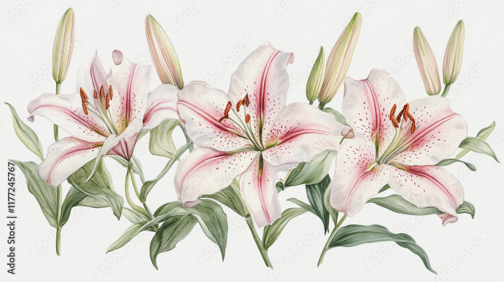 Fototapeta premium wedding invitation card background vector. Minimal hand painted watercolor botanical flowers texture template background. Design for wedding, vip cover, poster, rsvp moderncard.Valentine's Day
