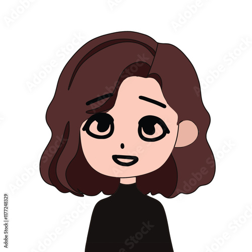 illustration of various facial expressions of women
