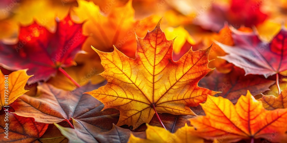 Autumn Maple Leaf Background: Vibrant Red and Orange Fall Foliage Texture Autumn Maple Leaf Background: Vibrant Red and Orange Fall Foliage Texture