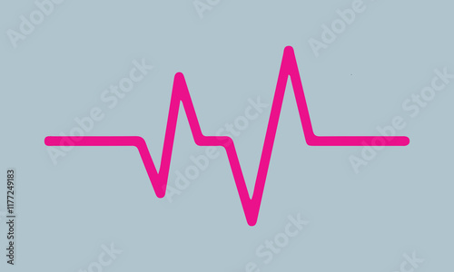 Red heart rhythm symbols Illustration Calligraphy Graphic Design,Handmade Calligraphy eps 10