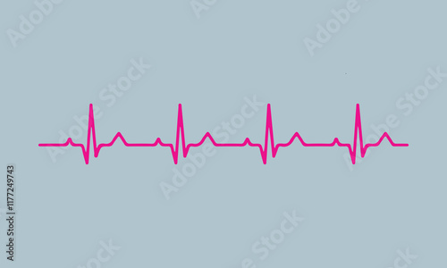 Red heart rhythm symbols Illustration Calligraphy Graphic Design,Handmade Calligraphy eps 10