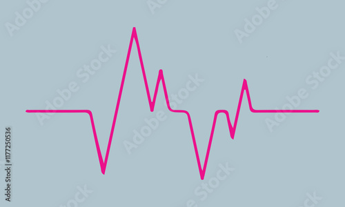 Red heart rhythm symbols Illustration Calligraphy Graphic Design,Handmade Calligraphy eps 10