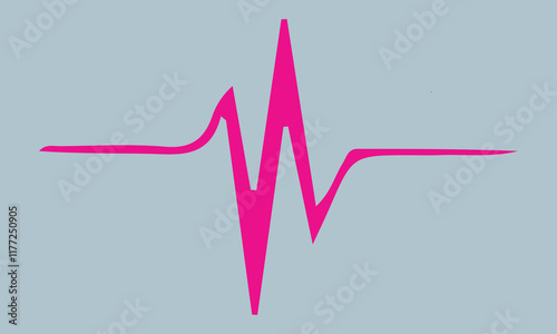 Red heart rhythm symbols Illustration Calligraphy Graphic Design,Handmade Calligraphy eps 10