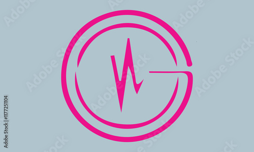 Red heart rhythm symbols Illustration Calligraphy Graphic Design,Handmade Calligraphy eps 10