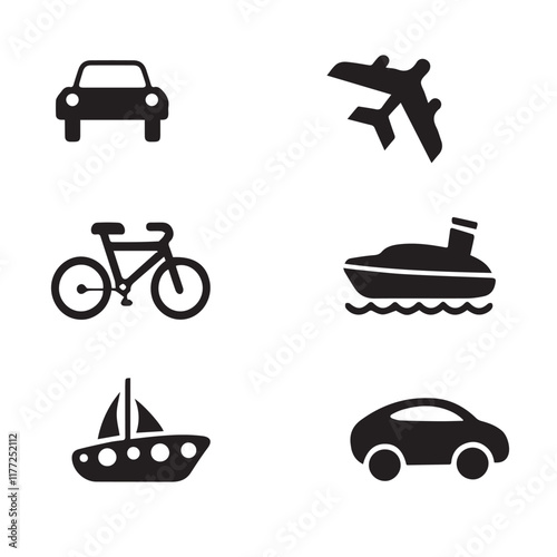 Transportation Icons, Vector And Graphic - Free Download