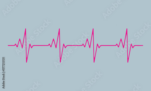 Red heart rhythm symbols Illustration Calligraphy Graphic Design,Handmade Calligraphy eps 10