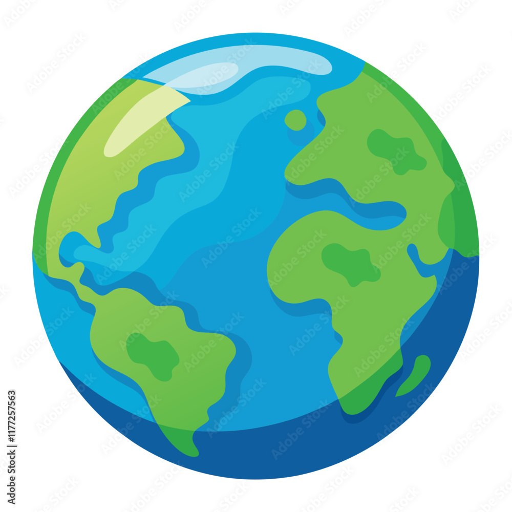 Earth vector art on white background
Earth vector art on white background