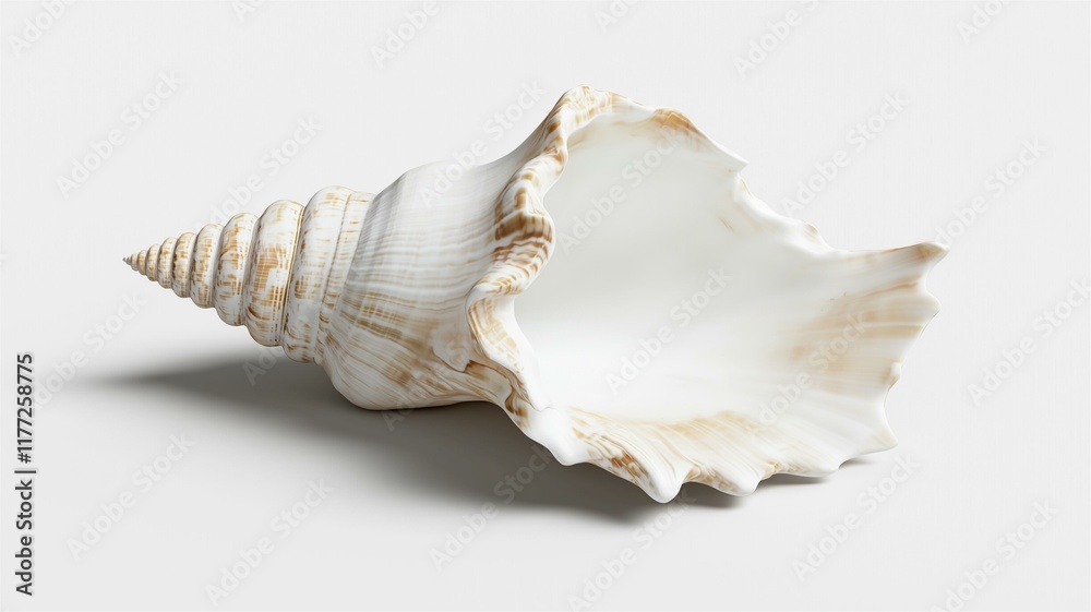Photorealistic image of a solitary seashell on a smooth, light background, highlighting minimalist natural detail
Photorealistic image of a solitary seashell on a smooth, light background, highlighting minimalist natural detail
