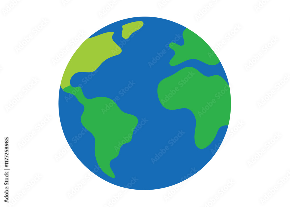 Fototapeta premium Earth vector art on white background 