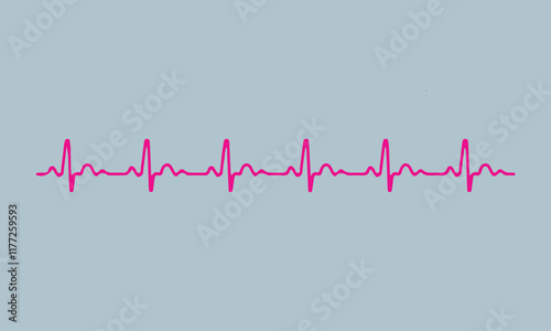 Red heart rhythm symbols Illustration Calligraphy Graphic Design,Handmade Calligraphy eps 10