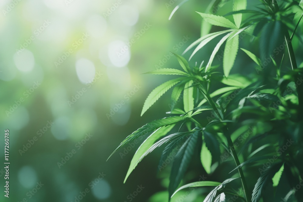 Obraz premium close up of marijuana leaves