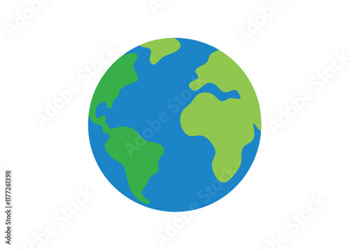 Earth vector art on white background
