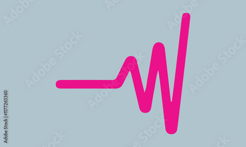 Red heart rhythm symbols Illustration Calligraphy Graphic Design,Handmade Calligraphy eps 10
