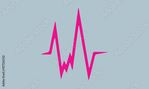 Red heart rhythm symbols Illustration Calligraphy Graphic Design,Handmade Calligraphy eps 10