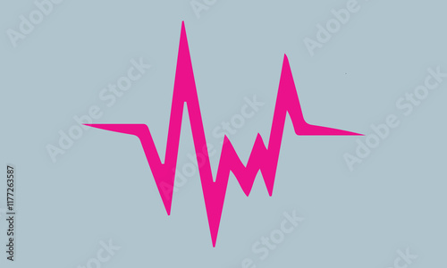 Red heart rhythm symbols Illustration Calligraphy Graphic Design,Handmade Calligraphy eps 10