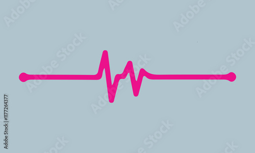 Red heart rhythm symbols Illustration Calligraphy Graphic Design,Handmade Calligraphy eps 10