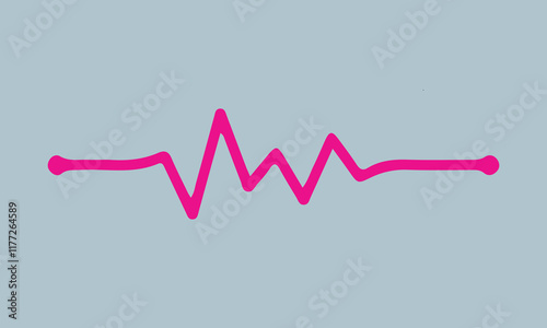 Red heart rhythm symbols Illustration Calligraphy Graphic Design,Handmade Calligraphy eps 10