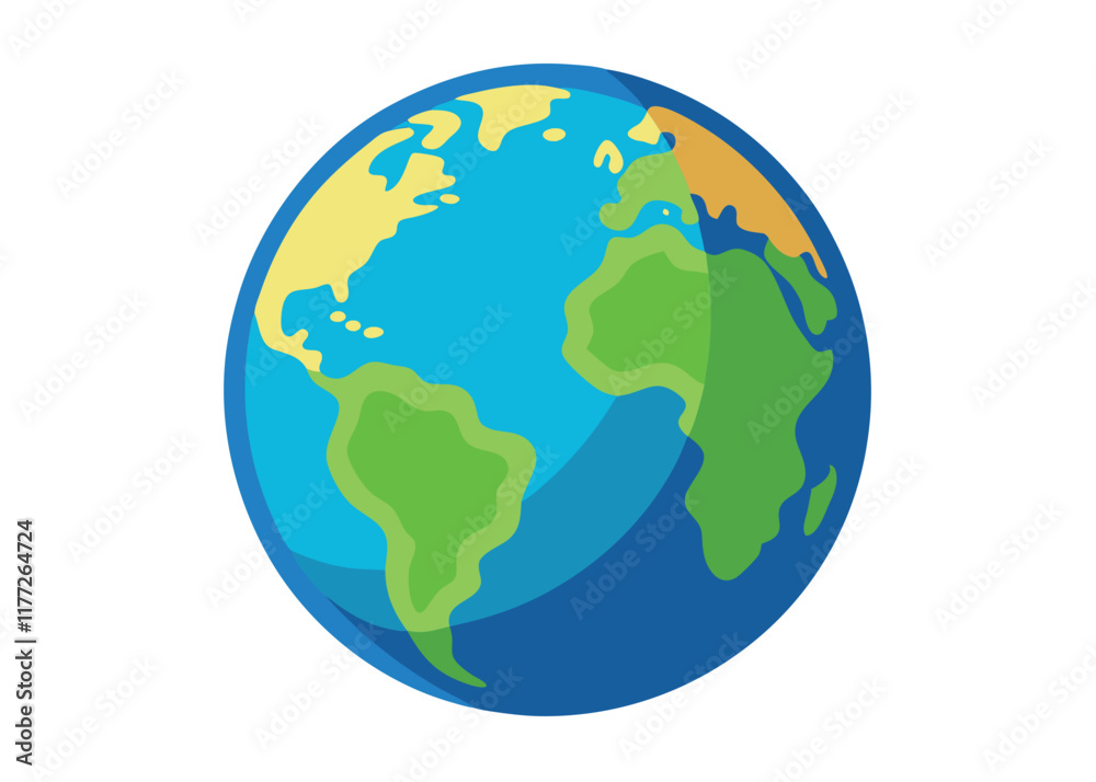 Earth vector art on white background
Earth vector art on white background