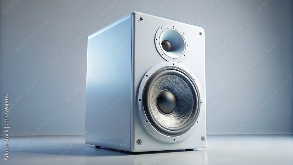 Powerful 3D White Speaker: High-Resolution Music Audio Rendering Powerful 3D White Speaker: High-Resolution Music Audio Rendering