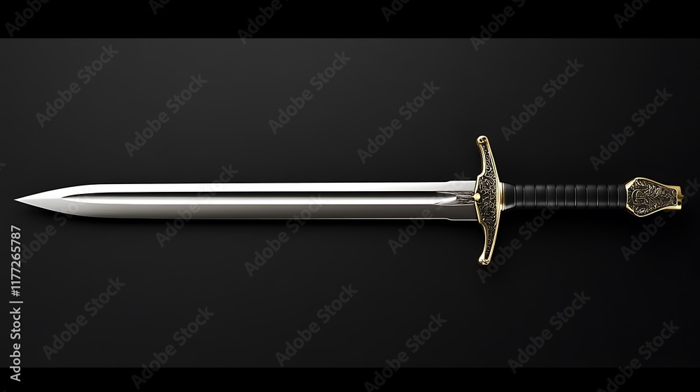 Sword on a black background Sword on a black background