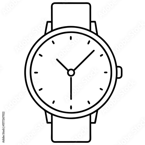 Minimalist Line Art Watch Design Sleek Dial & Clean Straps