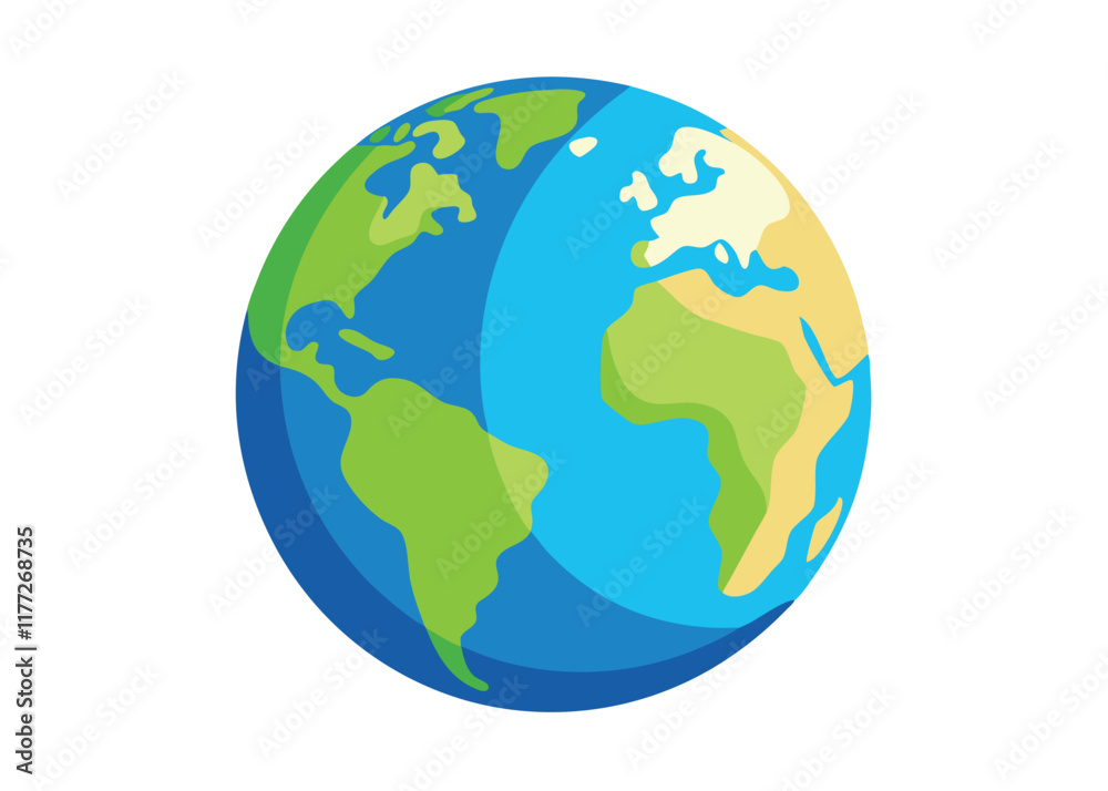 Earth vector art on white background
Earth vector art on white background