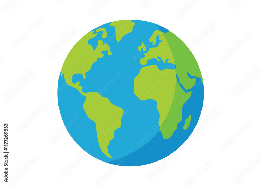Earth vector art on white background
Earth vector art on white background