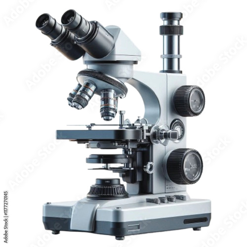 Scientific lab microscope vector