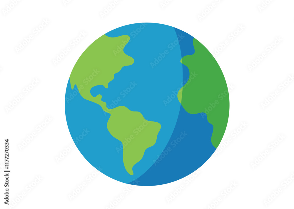 Earth vector art on white background
