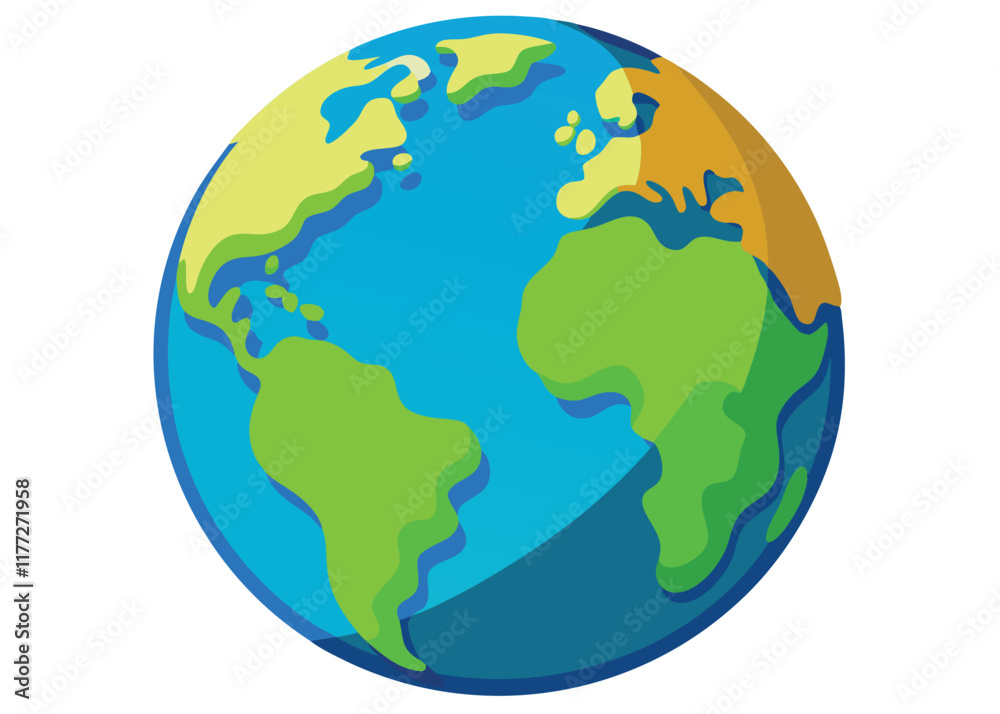 Earth vector art on white background
Earth vector art on white background