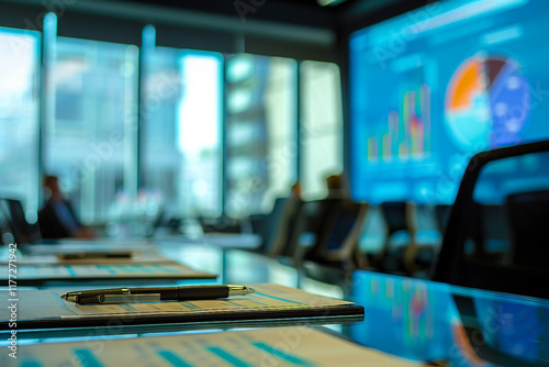 Wallpaper Mural The power of communication: Business presentation in office at the end of every title Torontodigital.ca