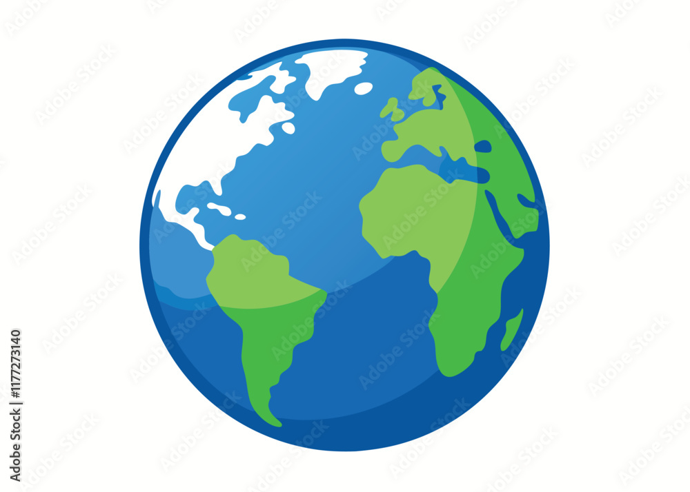 Earth vector art on white background
Earth vector art on white background