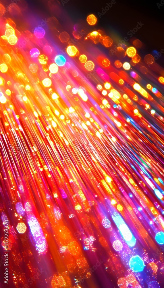 Fototapeta premium Abstract Colorful Background With Bright Wavy Lines, Blurry And Soft With A Festive Feeling Of Bokeh