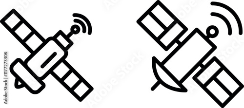 "Satellite Icon Representing Communication, Space Exploration, and Global Connectivity in Modern Design"