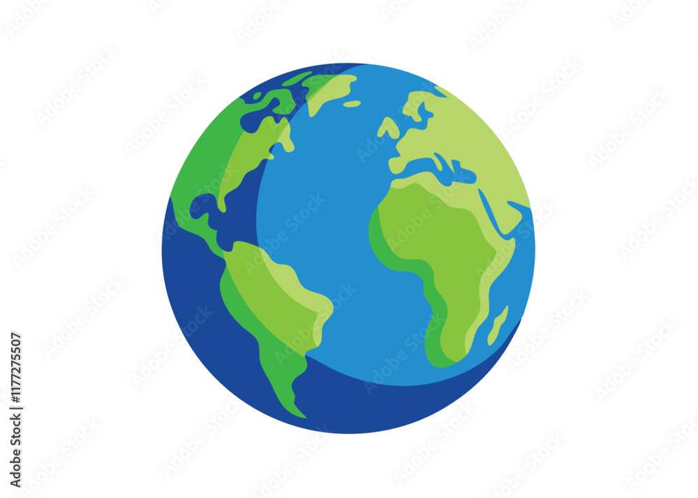 Earth vector art on white background
