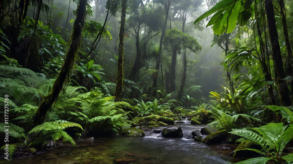 Obraz premium Rain forest landscape