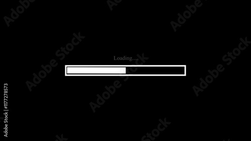 Loading bar from 2024 to 2025 new year transfer animation. New year 2025 loading bar animation Year changing from 2024 to 2025. Almost reaching New Year