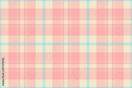 Delightful pastel pink and cream plaid pattern. Perfect for textile design, fashion, scrapbooking, or website backgrounds. Soft, delicate texture ideal for feminine or baby-related projects.