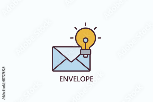 Envelope Isolated Vector, Icon Or Logo Sign Symbol Illustration