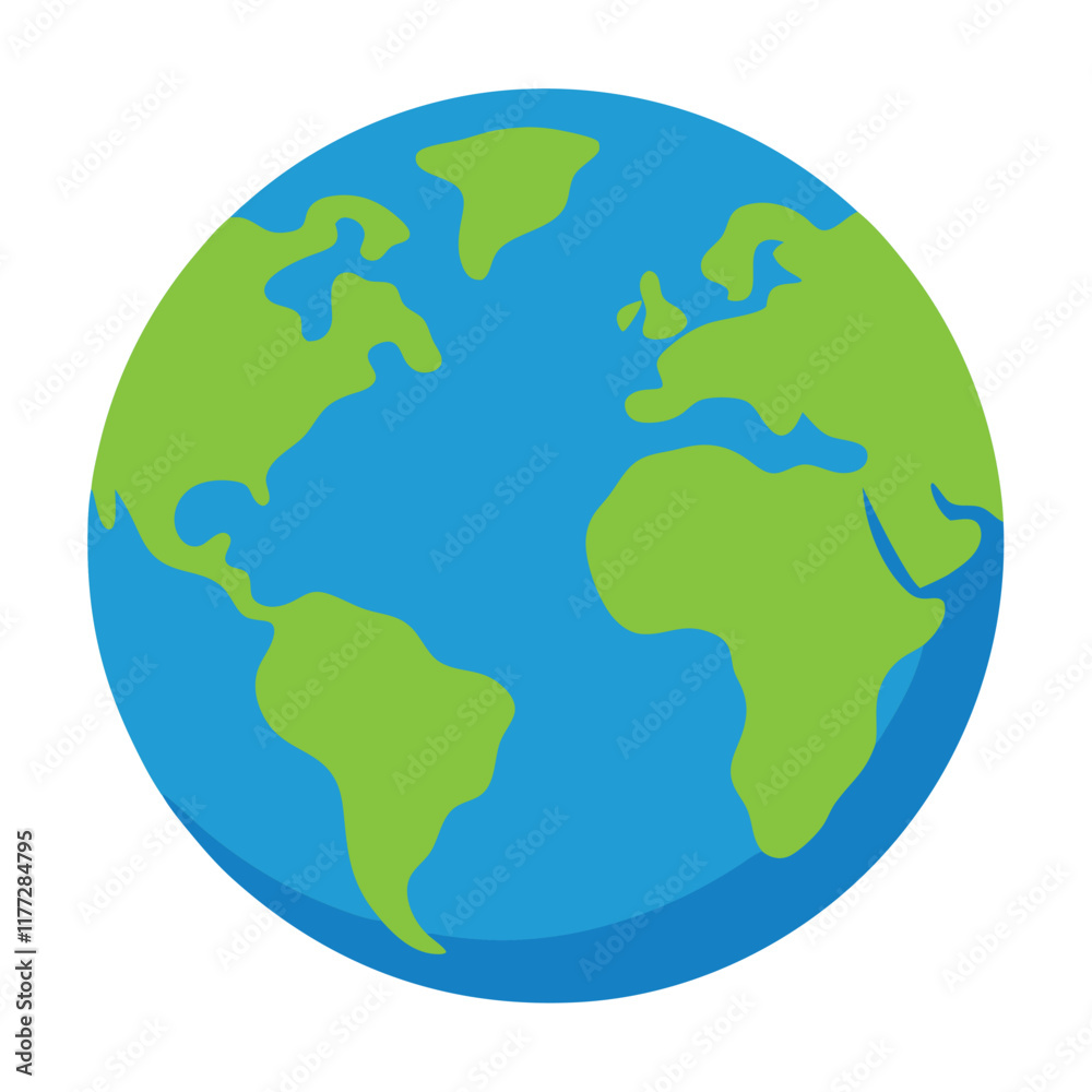 Earth vector art on white background
Earth vector art on white background