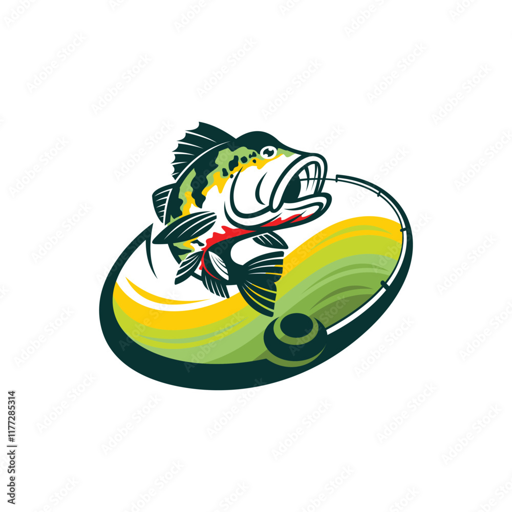 peacock bass logo, fishing logo design peacock bass logo, fishing logo design