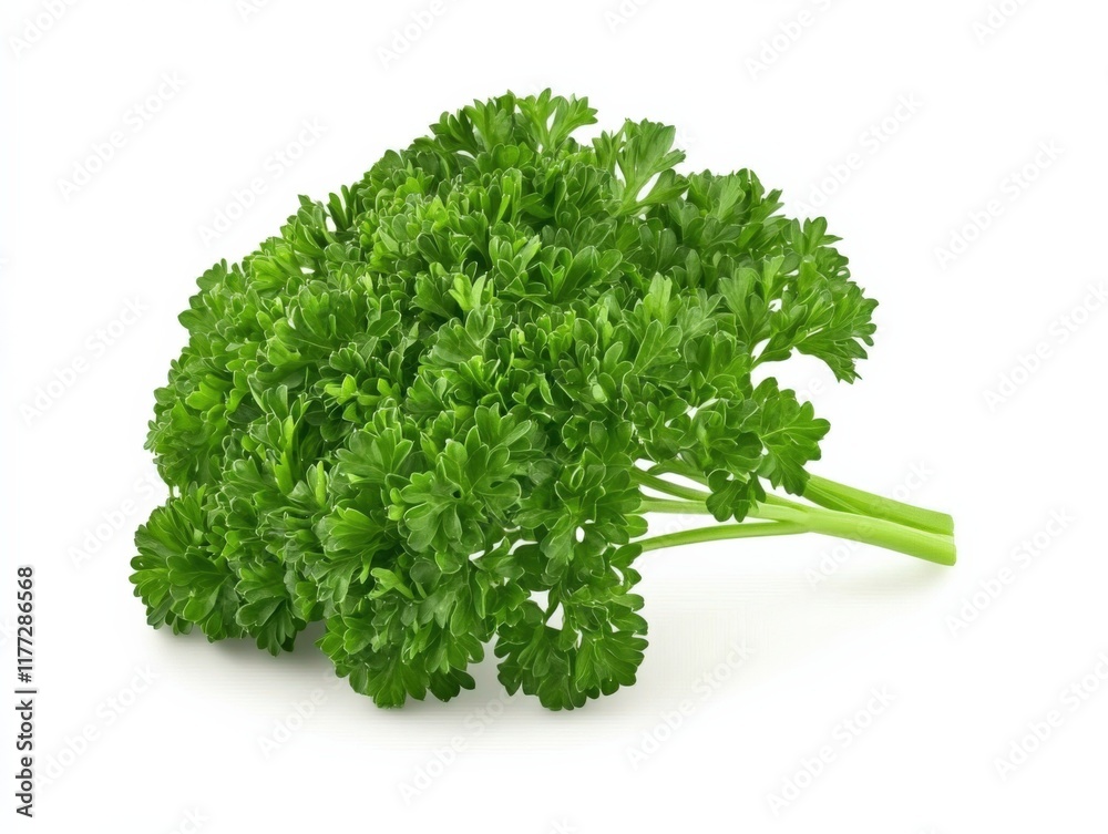 fresh parsley on a white background fresh parsley on a white background