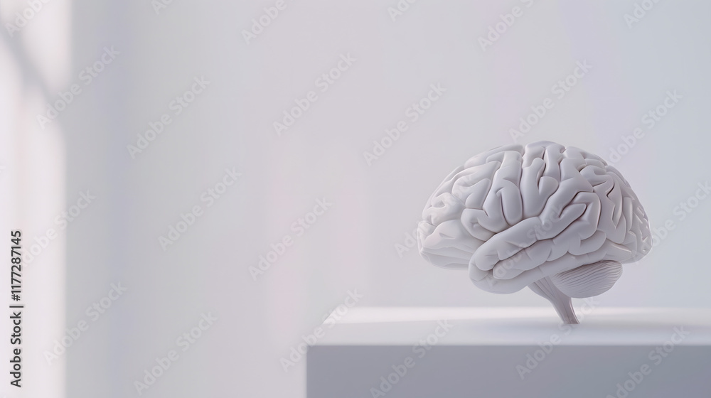 A close-up of a human brain model with subtle cracks, highlighting intricate details and imperfections, symbolizing the complexity and vulnerability of the human mind, perfect for medical, psychologic A close-up of a human brain model with subtle cracks, highlighting intricate details and imperfections, symbolizing the complexity and vulnerability of the human mind, perfect for medical, psychologic