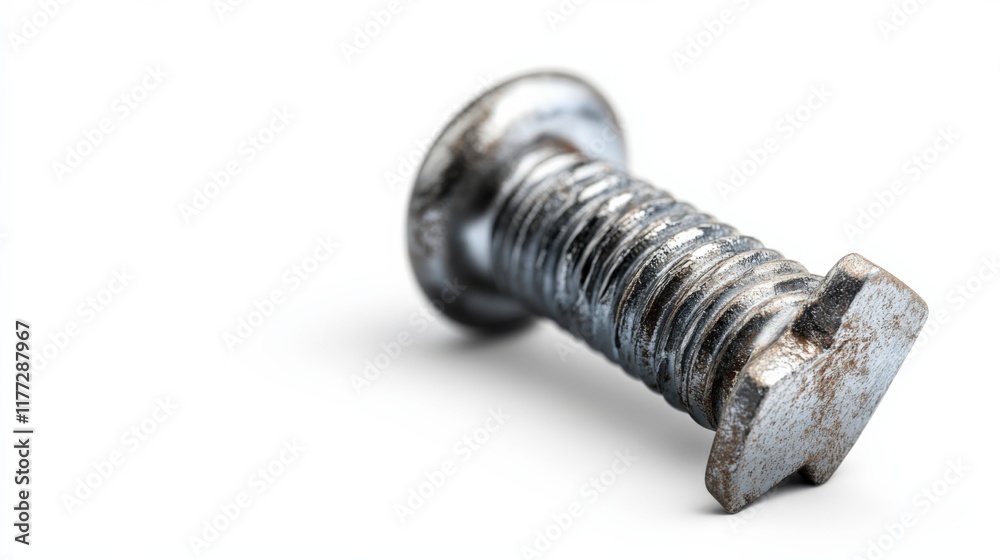close up of a metal bolt on a white background close up of a metal bolt on a white background