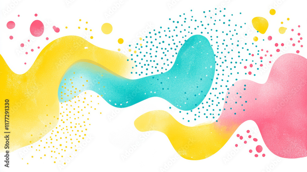 Fototapeta premium Colorful abstract background with flowing shapes