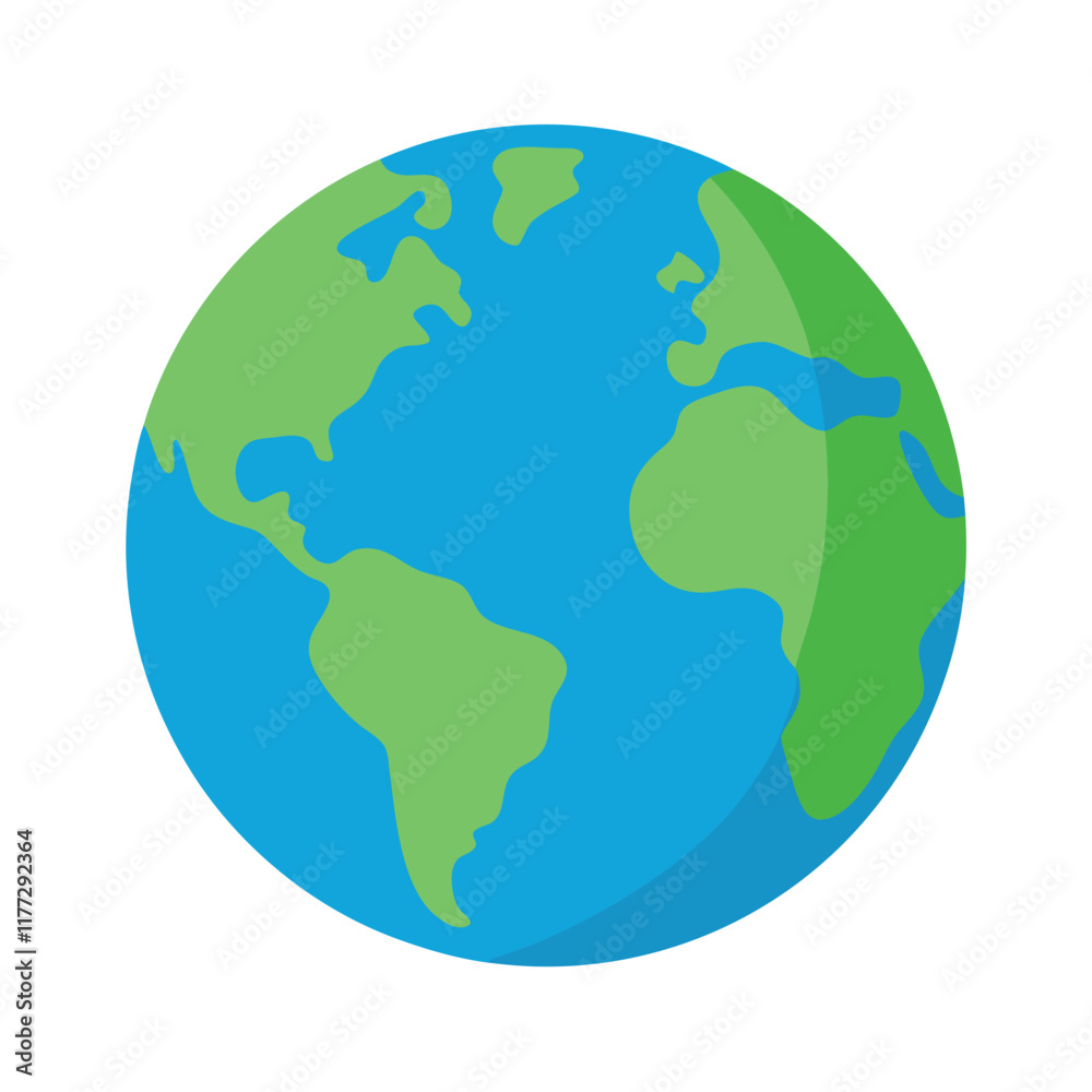 Earth vector art on white background
Earth vector art on white background