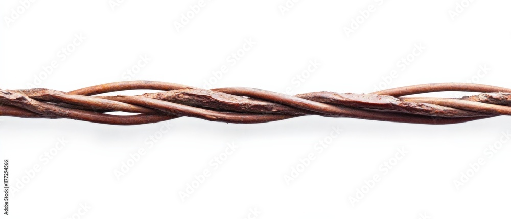 close up of braided brown rope on white background close up of braided brown rope on white background